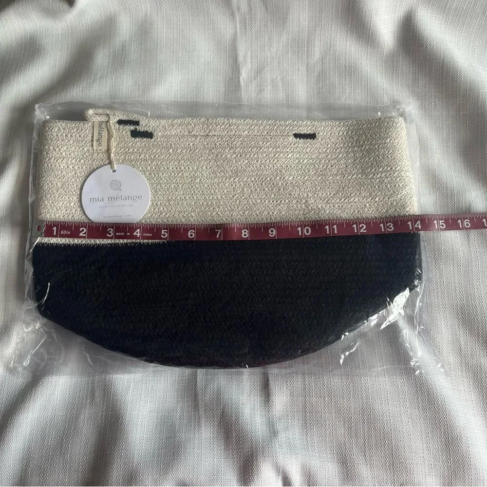 Mia Melange Foldable Cotton Basket Storage NWT